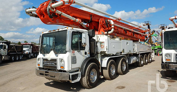 2009 Mack concrete pump sold at Ritchie Bros. auction 2009 Mack concrete pump sold at Ritchie Bros. auction