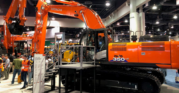 Hitachi hydraulic excavator Hitachi 350LC hydraulic excavator at Conexpo