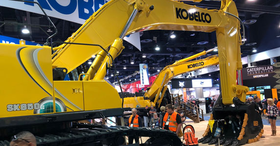 Kobelco SK850 excavator Kobelco SK850 excavator on display at Conexpo