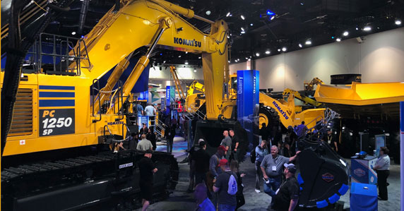 Komatsu excavator Komatsu Excavator PC1250SP-11 hydraulic excavator at Conexpo