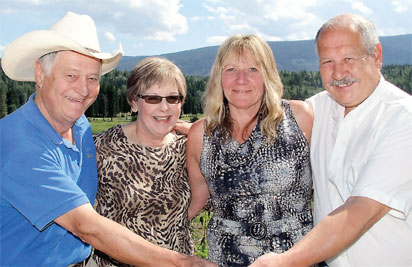 Barrie & Liz Clarke with Pam & Neil Day Barrie & Liz Clarke with Pam & Neil Day